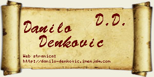 Danilo Denković vizit kartica